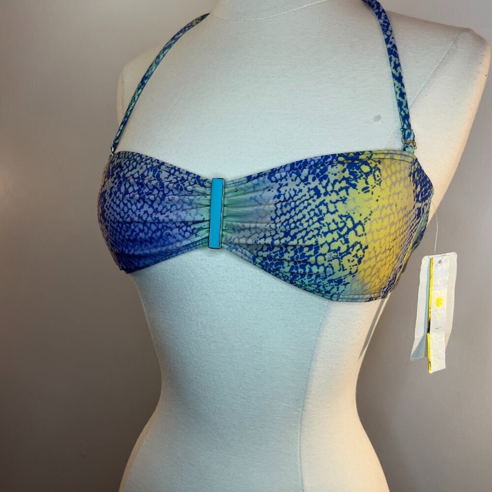 Women's Blue-Green Ombre Bandeau Bikini Set - Picture 2 of 5